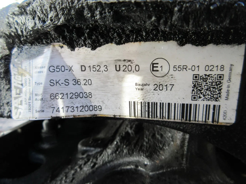 SAF G50-X/D152,3 U20,0 SK-S 3620 G50-X/D152,3 U20,0 SK-S 3620 MAN 24.500 TGX MODEL 2020 SCHUIFSCHOTEL - Седло для Грузовиков: фото 5 SAF G50-X/D152,3 U20,0 SK-S 3620 G50-X/D152,3 U20,0 SK-S 3620 MAN 24.500 TGX MODEL 2020 SCHUIFSCHOTEL - Седло для Грузовиков: фото 5
