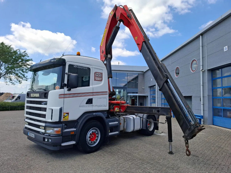 Scania 124G-420 / RETARDER / PALFINGER PK32080 / DOUBLE TANK / AIRCO / GOOD CONDITION / MANUAL / EURO-3 / 2004 - Автоманипулятор: фото 1 Scania 124G-420 / RETARDER / PALFINGER PK32080 / DOUBLE TANK / AIRCO / GOOD CONDITION / MANUAL / EURO-3 / 2004 - Автоманипулятор: фото 1