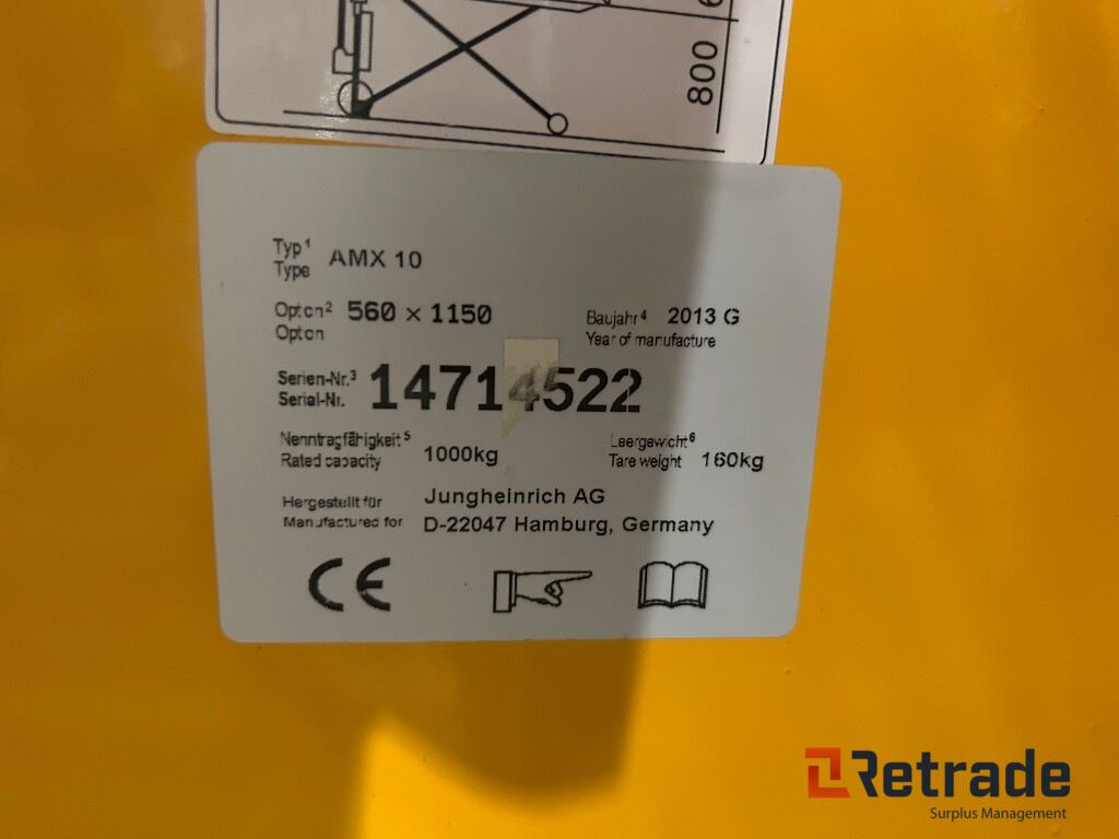 Jekke tralle fra Jungheinrich AX 10 - Складская техника: фото 5 Jekke tralle fra Jungheinrich AX 10 - Складская техника: фото 5