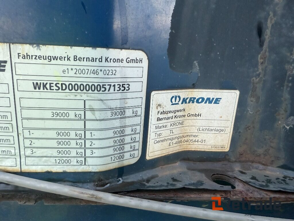 Trailer KRONE SD - Тентованный полуприцеп: фото 4 Trailer KRONE SD - Тентованный полуприцеп: фото 4