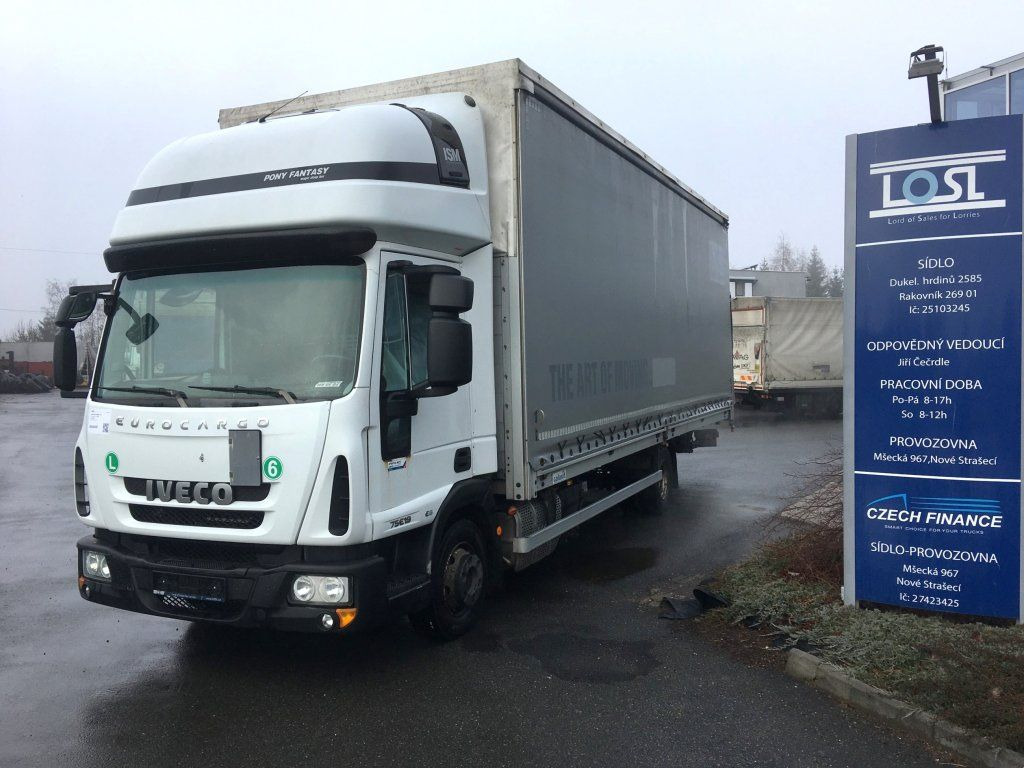 Iveco 75-190 Eurocargo 18 Pal. Dhollandia 1000 kg - Тентованный фургон: фото 1 Iveco 75-190 Eurocargo 18 Pal. Dhollandia 1000 kg - Тентованный фургон: фото 1