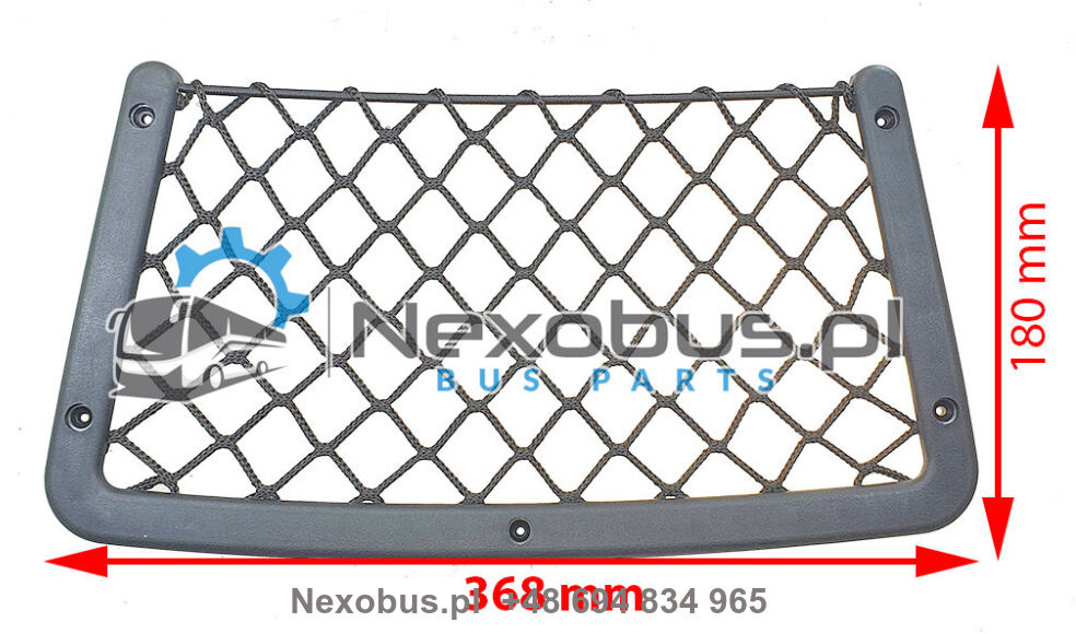 Siatka na siedzenie uniwersalna 368x180mm szara 5 śrub - Кабина и интерьер для Автобусов: фото 1 Siatka na siedzenie uniwersalna 368x180mm szara 5 śrub - Кабина и интерьер для Автобусов: фото 1