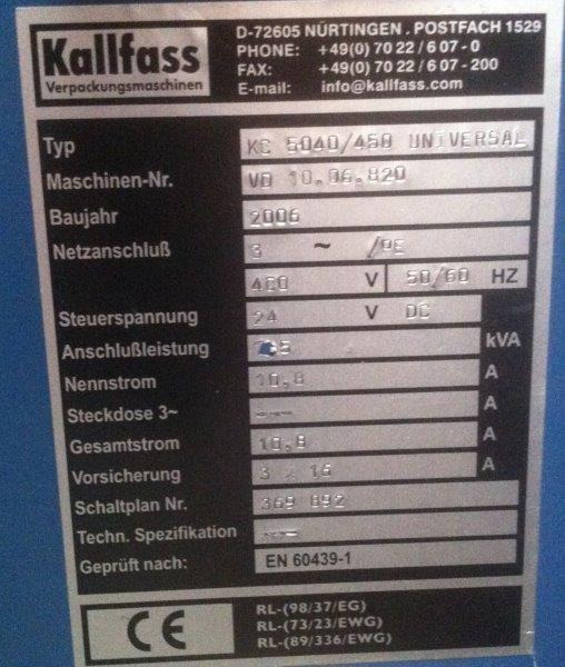 Compact angle welding machine with shrink tunnel Kallfass KC 5040-450 Universal - Упаковочное оборудование: фото 2 Compact angle welding machine with shrink tunnel Kallfass KC 5040-450 Universal - Упаковочное оборудование: фото 2