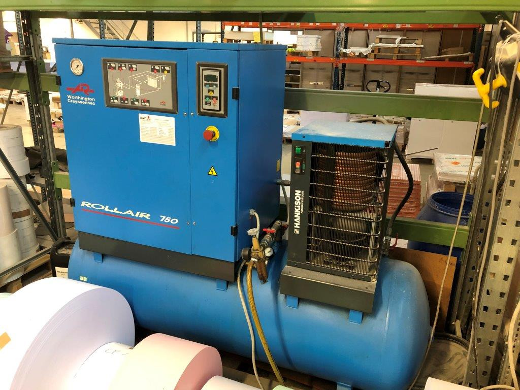 Compressor Worthington Rollair RLR 750 BM 6 500 T with Hankison refrigerated air dryer - Воздушный компрессор: фото 1 Compressor Worthington Rollair RLR 750 BM 6 500 T with Hankison refrigerated air dryer - Воздушный компрессор: фото 1