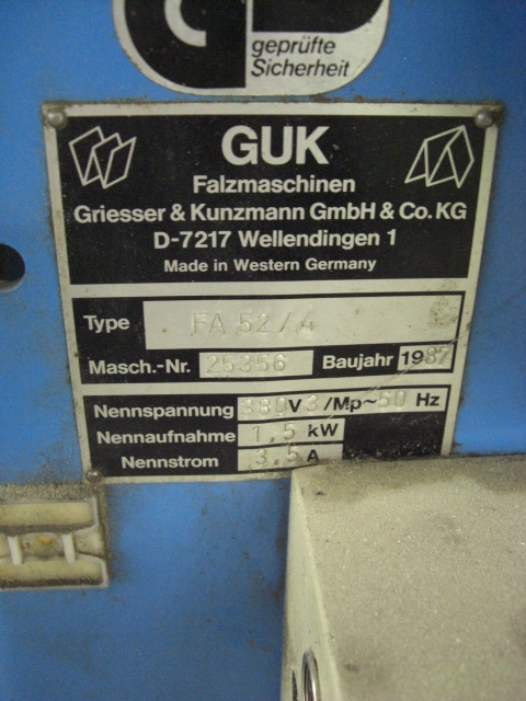 Фальцовщик mobile 2.tes buckle plate folder GUK FA 52-1 with Böwe 310: фото 9