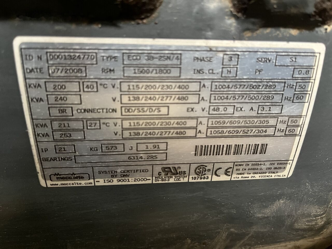 Электрогенератор IVECO 240 kVa 8361 SRI: фото 6