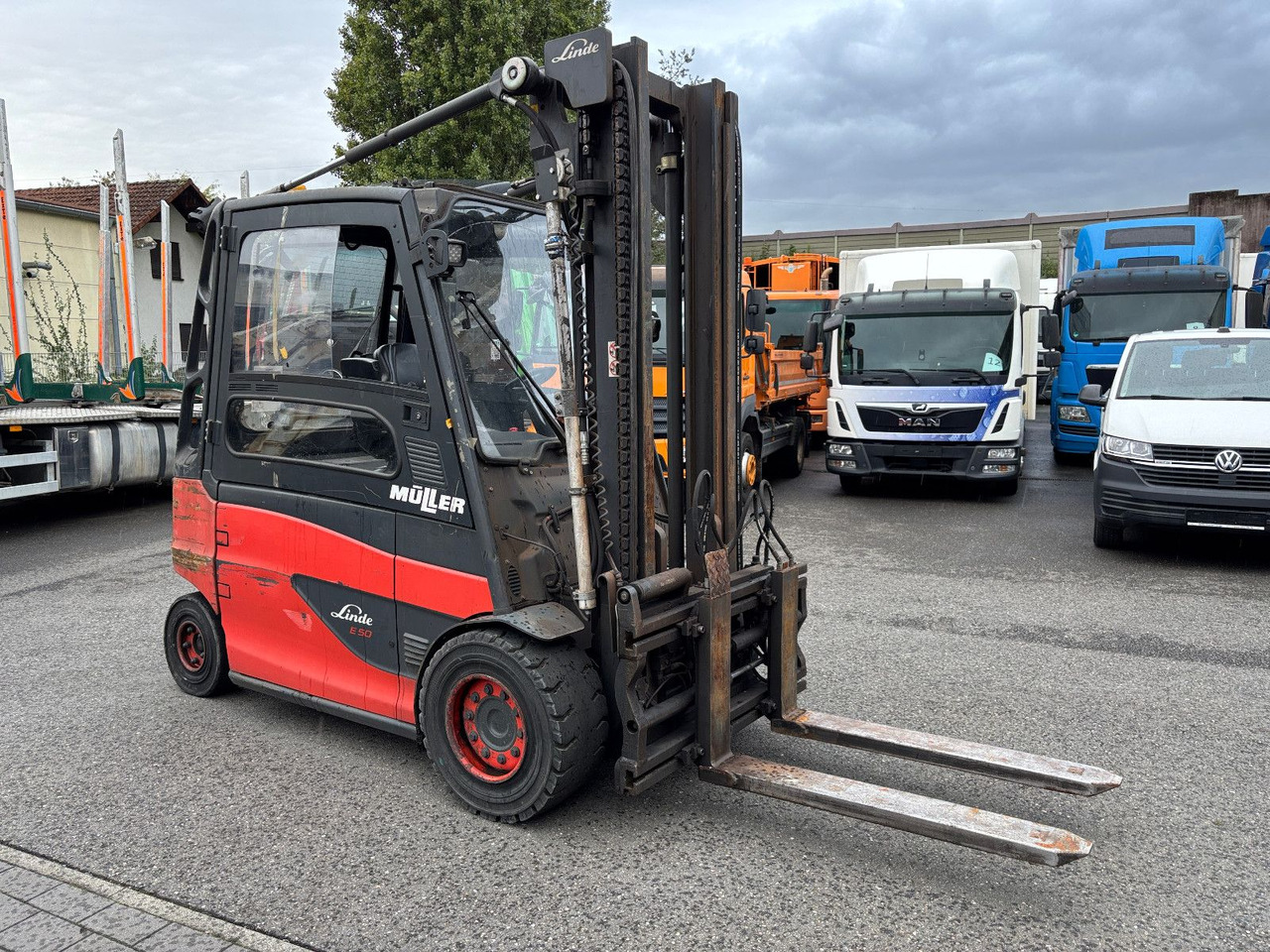 Linde E 50HL-01 Triplex Teleskopgabel - Электропогрузчик: фото 1 Linde E 50HL-01 Triplex Teleskopgabel - Электропогрузчик: фото 1