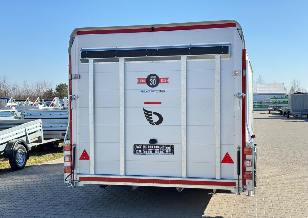 Новый Прицеп-автовоз DEBON Debon C2000 - zamknięta przyczepa do przewozu aut, 550 x 215 cm, 3500kg, felgi ALU, wciągarka elektryczna: фото 7