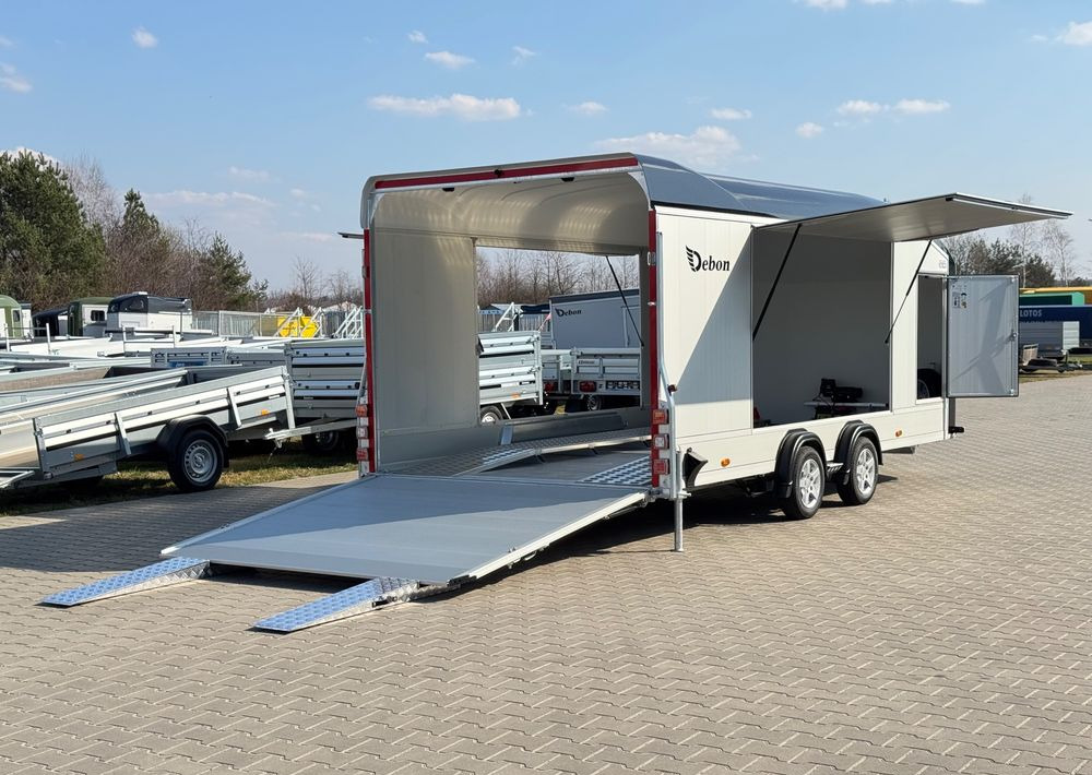 Новый Прицеп-автовоз DEBON Debon C2000 - zamknięta przyczepa do przewozu aut, 550 x 215 cm, 3500kg, felgi ALU, wciągarka elektryczna: фото 18