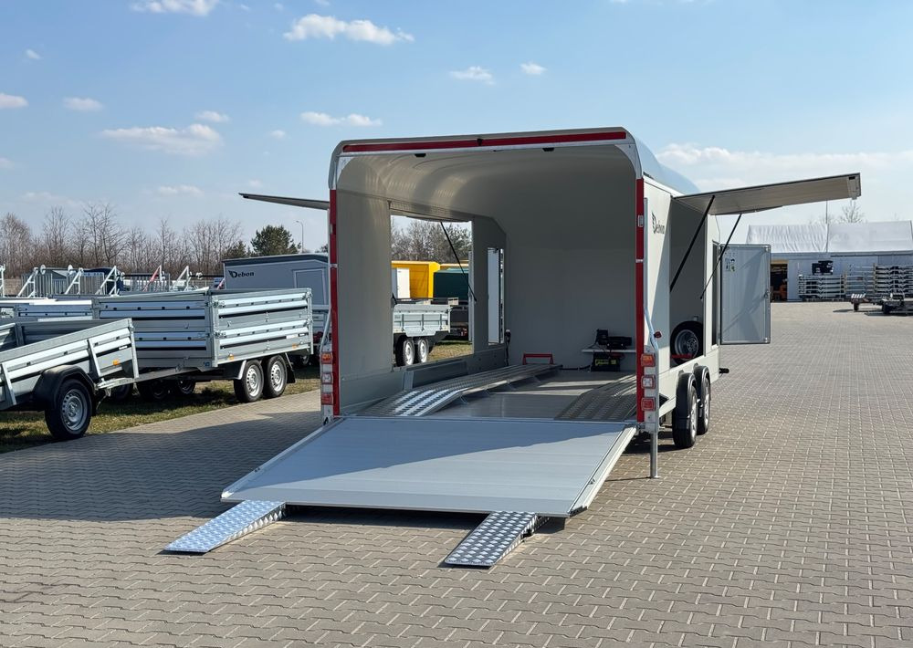 Новый Прицеп-автовоз DEBON Debon C2000 - zamknięta przyczepa do przewozu aut, 550 x 215 cm, 3500kg, felgi ALU, wciągarka elektryczna: фото 17