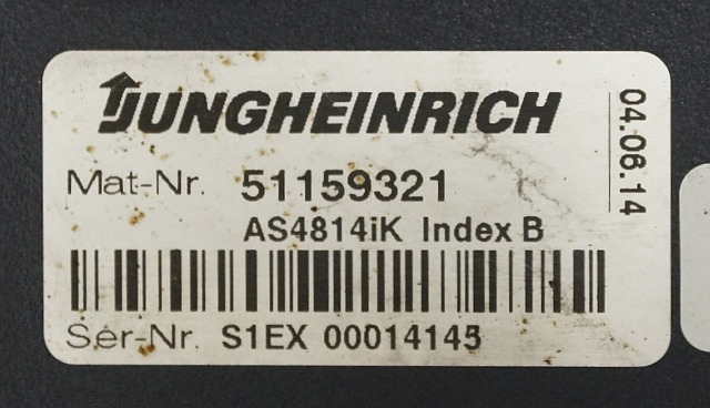 Jungheinrich 51159321 | Rij/hef regeling drive/lifting controller AS4814Ik Index - Блок управления для Погрузочно-разгрузочной техники: фото 3 Jungheinrich 51159321 | Rij/hef regeling drive/lifting controller AS4814Ik Index - Блок управления для Погрузочно-разгрузочной техники: фото 3