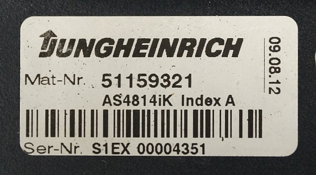 Jungheinrich 51159321 | Rij/hef regeling drive/lifting controller AS4814Ik Index - Блок управления для Погрузочно-разгрузочной техники: фото 4 Jungheinrich 51159321 | Rij/hef regeling drive/lifting controller AS4814Ik Index - Блок управления для Погрузочно-разгрузочной техники: фото 4