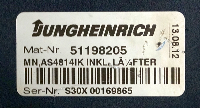 Jungheinrich 51159321 | Rij/hef regeling drive/lifting controller AS4814Ik Index - Блок управления для Погрузочно-разгрузочной техники: фото 5 Jungheinrich 51159321 | Rij/hef regeling drive/lifting controller AS4814Ik Index - Блок управления для Погрузочно-разгрузочной техники: фото 5