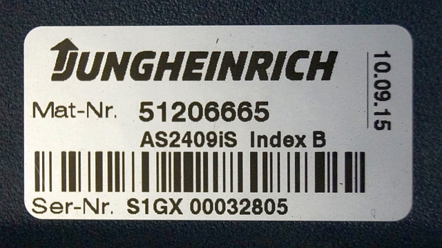 Jungheinrich 51206665 | Rij/hef regeling Drive/lift controller AS2409 i S Index - Блок управления для Погрузочно-разгрузочной техники: фото 2 Jungheinrich 51206665 | Rij/hef regeling Drive/lift controller AS2409 i S Index - Блок управления для Погрузочно-разгрузочной техники: фото 2