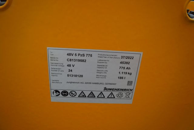 Jungheinrich unknown | Battery 48V775Ah 48 5PZS775 Year 2022 weight 1119 kg sn. - Аккумулятор для Погрузочно-разгрузочной техники: фото 4 Jungheinrich unknown | Battery 48V775Ah 48 5PZS775 Year 2022 weight 1119 kg sn. - Аккумулятор для Погрузочно-разгрузочной техники: фото 4