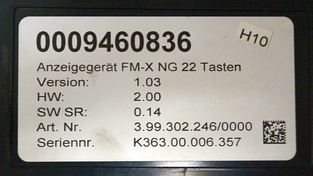 Still 0009460836 | Display V1.03 HW 2.00 Sw. 0.14 399302246/0000 sn K363.00.006 - Приборная панель для Погрузочно-разгрузочной техники: фото 3 Still 0009460836 | Display V1.03 HW 2.00 Sw. 0.14 399302246/0000 sn K363.00.006 - Приборная панель для Погрузочно-разгрузочной техники: фото 3