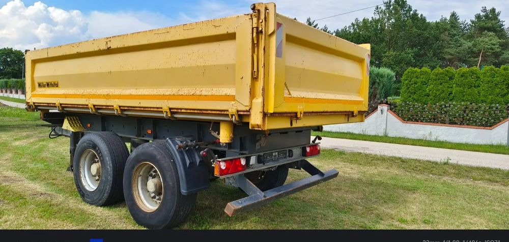 Meiller Przyczepa Tandem R180 | Kipper Wywrotka trójstronna | Bordmatik- Manual | Zawieszenie pneumatyczne | Stan idealny | - Самосвальный прицеп: фото 1 Meiller Przyczepa Tandem R180 | Kipper Wywrotka trójstronna | Bordmatik- Manual | Zawieszenie pneumatyczne | Stan idealny | - Самосвальный прицеп: фото 1