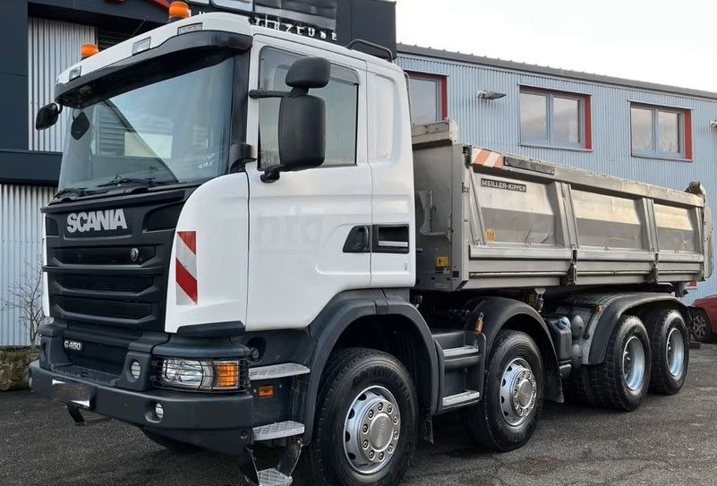Scania G450 8x4 – Meiller 3-stronny wywrot – Bordmatik – Retarder – Euro 6 – 298.420 km - Самосвал: фото 1 Scania G450 8x4 – Meiller 3-stronny wywrot – Bordmatik – Retarder – Euro 6 – 298.420 km - Самосвал: фото 1