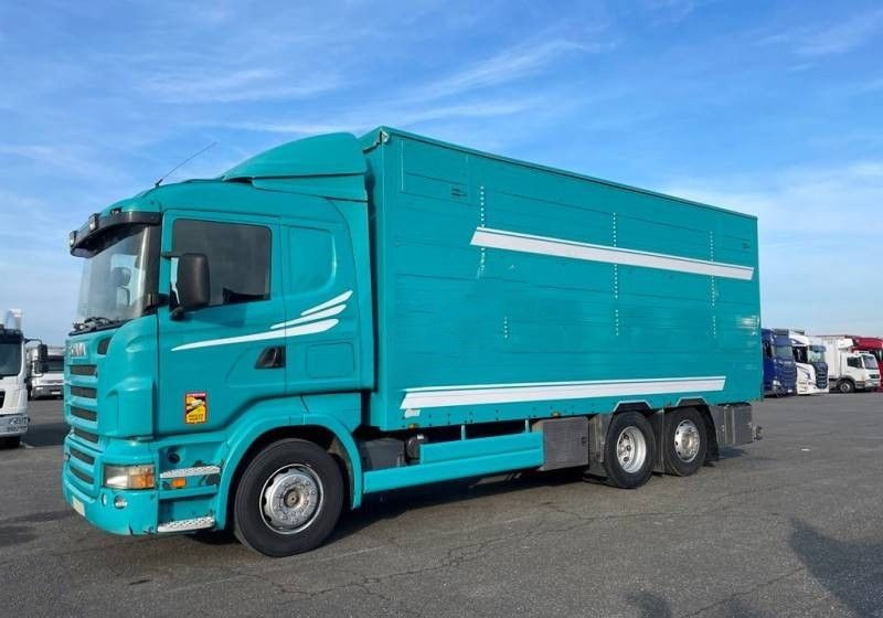 Scania R380 / 6x2 / Pezzaioli / 2-poziomowa zabudowa do przewozu zwierząt / Euro 3 / oś podnoszona / podnoszony dach - Грузовик для перевозки животных: фото 1 Scania R380 / 6x2 / Pezzaioli / 2-poziomowa zabudowa do przewozu zwierząt / Euro 3 / oś podnoszona / podnoszony dach - Грузовик для перевозки животных: фото 1