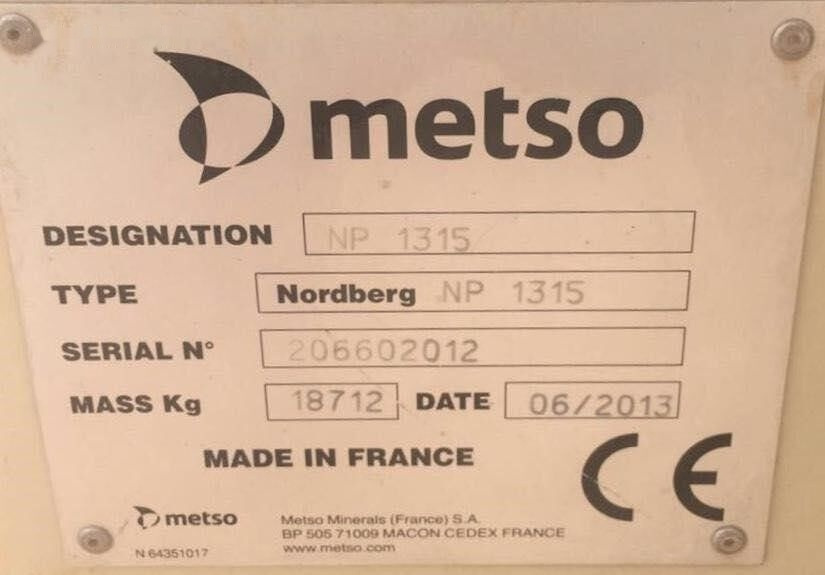 Metso NP1315 - Ударная дробилка: фото 2 Metso NP1315 - Ударная дробилка: фото 2