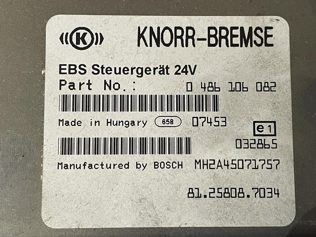 KNORR-BREMSE EBS FOR MAN - 81.25808-7034 - Блок управления для Грузовиков: фото 3 KNORR-BREMSE EBS FOR MAN - 81.25808-7034 - Блок управления для Грузовиков: фото 3
