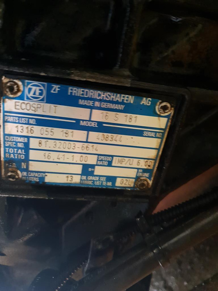 ZF 16 S 181 FOR MAN TGA - HYDRAULIC LEVER 1-1 WITHOUT INTARDER - Коробка передач для Грузовиков: фото 5 ZF 16 S 181 FOR MAN TGA - HYDRAULIC LEVER 1-1 WITHOUT INTARDER - Коробка передач для Грузовиков: фото 5