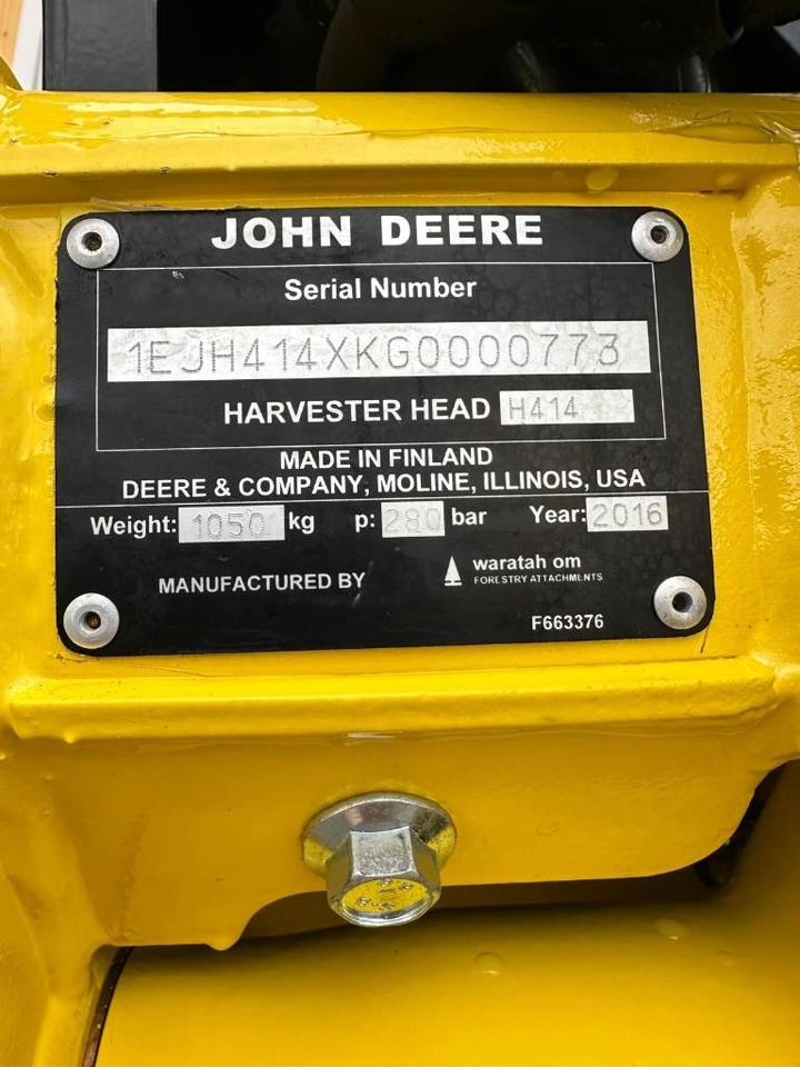 Валочная головка John Deere H 414: фото 17 Валочная головка John Deere H 414: фото 17