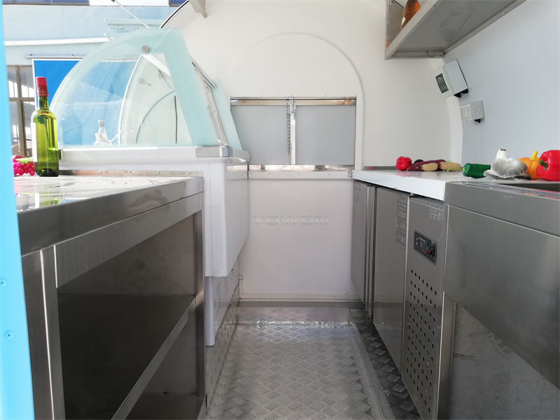Новый Торговый прицеп для транспортировки пищевых продуктов YOWON small fiberglass food vending trailer hot dog cart for Europe: фото 9