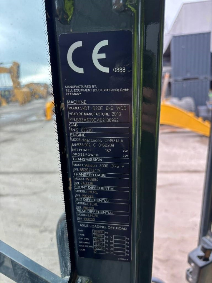 Сочленённый самосвал Bell B 20 E (Under Preparation): фото 10