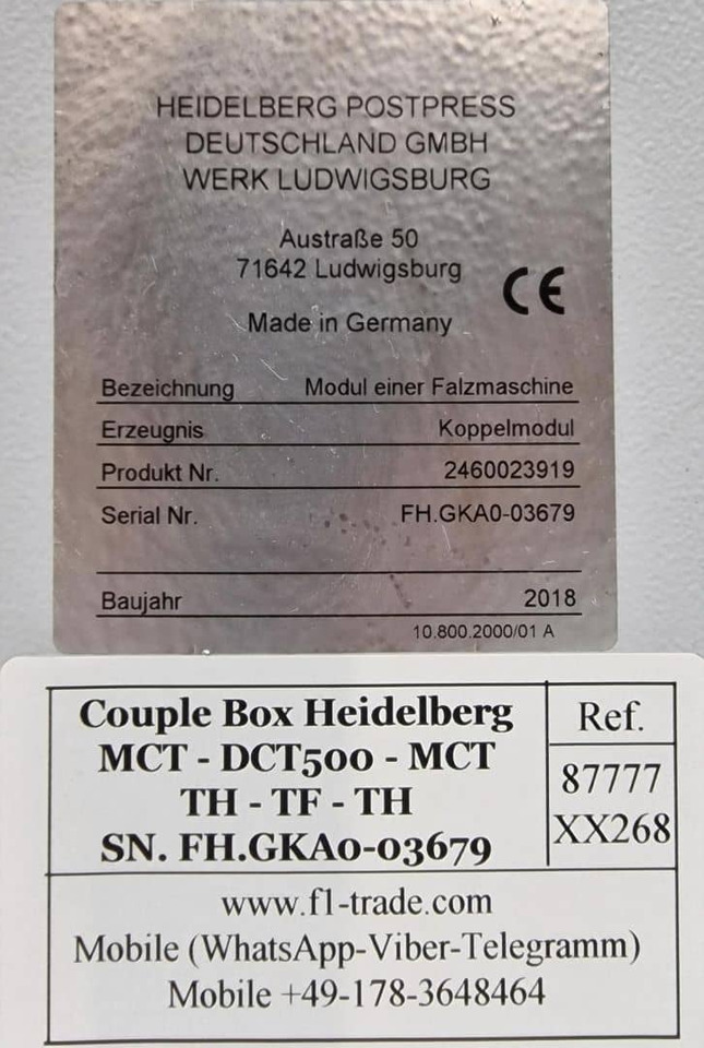 Печатное оборудование Heidelberg TH-TF-TH: фото 6
