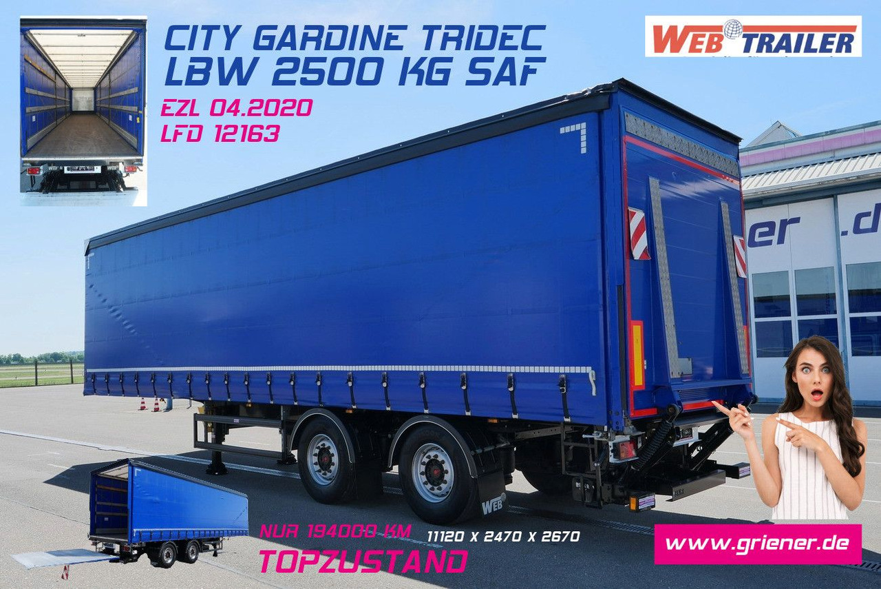 Web-Trailer LPRS 18 / CITY TRIDEC /GARDINE/LBW 2500 kg/SAF - Тентованный полуприцеп: фото 1 Web-Trailer LPRS 18 / CITY TRIDEC /GARDINE/LBW 2500 kg/SAF - Тентованный полуприцеп: фото 1