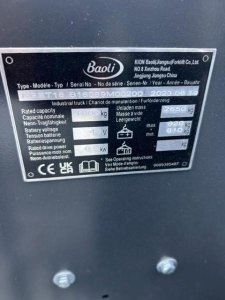 Новый Электропогрузчик Baoli KBE 20N  électrque FRONTAL: фото 7