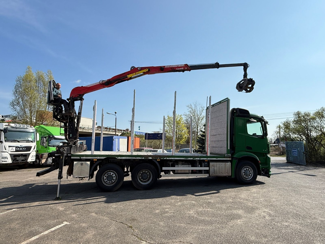 Лесовоз, Автоманипулятор Mercedes-Benz Actros 2571 Holztransporter mit Kran: фото 9