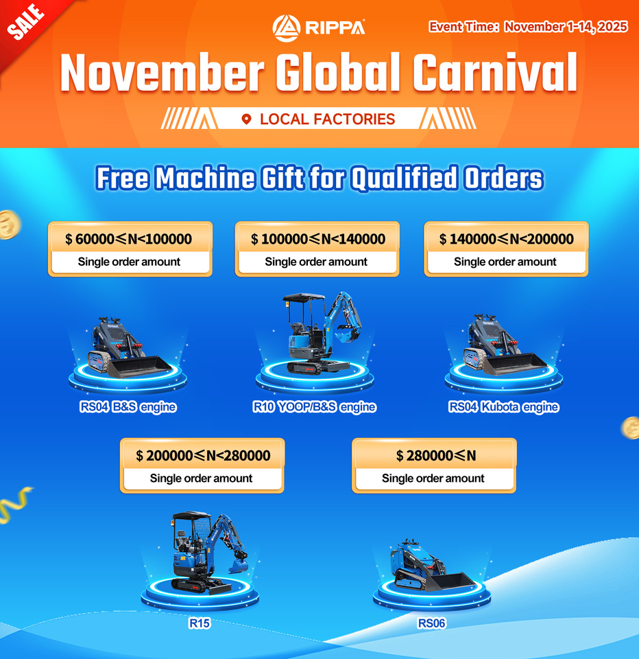 Rippa New RS06 Compact Loader | 24.4hp Kubota Power | High Flow Hydraulic System | Global Support - Мини-погрузчик с бортовым поворотом: фото 2 Rippa New RS06 Compact Loader | 24.4hp Kubota Power | High Flow Hydraulic System | Global Support - Мини-погрузчик с бортовым поворотом: фото 2