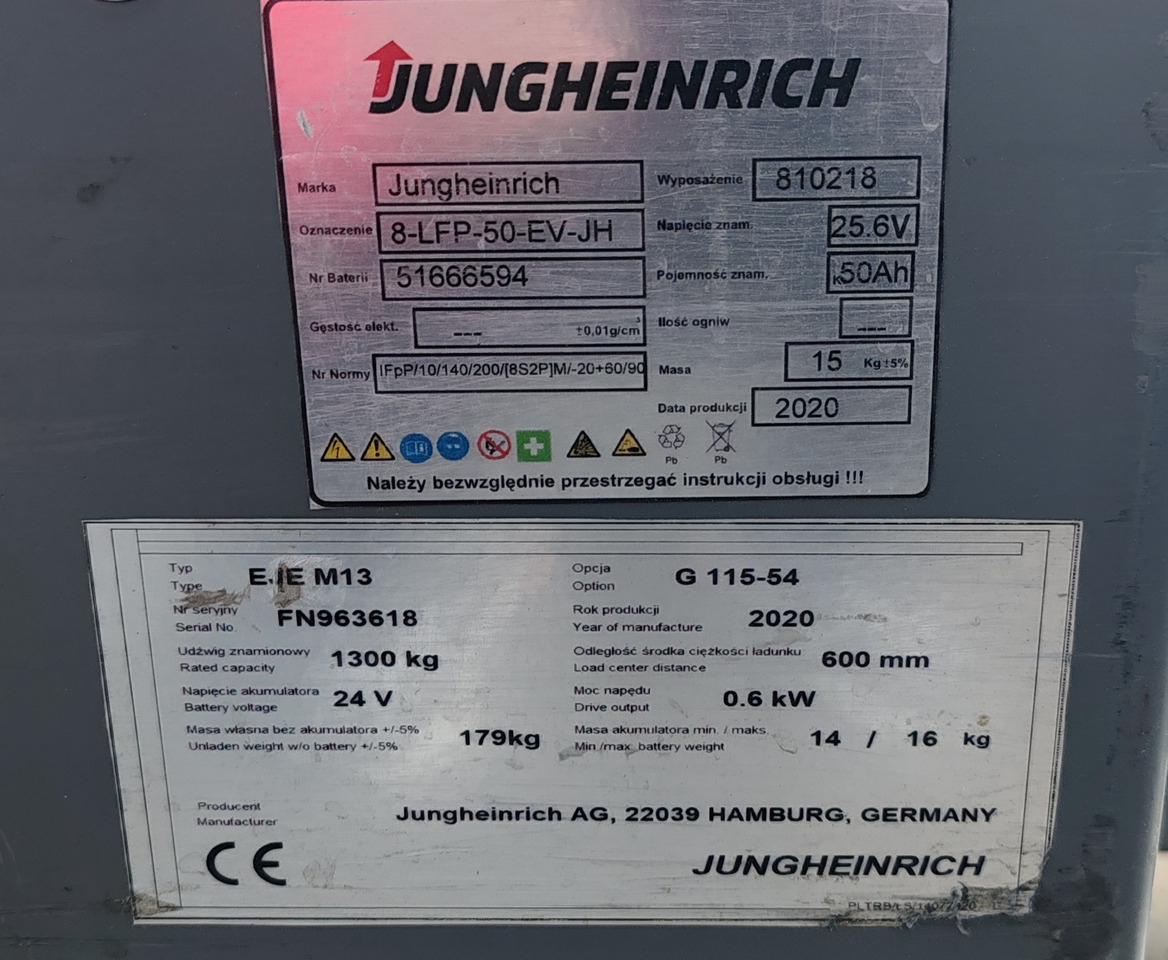 Jungheinrich EJE M13 Li-Ion - Тележка: фото 4 Jungheinrich EJE M13 Li-Ion - Тележка: фото 4