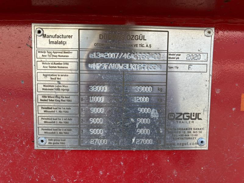 Самосвальный полуприцеп OZGUL BENNE TRAILER: фото 10 Самосвальный полуприцеп OZGUL BENNE TRAILER: фото 10