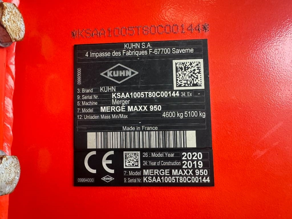 Kuhn Merge Maxx 950 - Сеноворошилка: фото 5 Kuhn Merge Maxx 950 - Сеноворошилка: фото 5