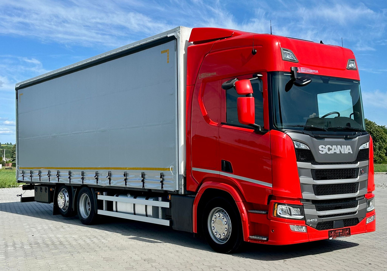 SCANIA R410 / FIRANKA / 21 EUROPALET / 8.5 M DŁUGOŚCI / 6x2 / PODWIESZA - Тентованный грузовик: фото 1 SCANIA R410 / FIRANKA / 21 EUROPALET / 8.5 M DŁUGOŚCI / 6x2 / PODWIESZA - Тентованный грузовик: фото 1