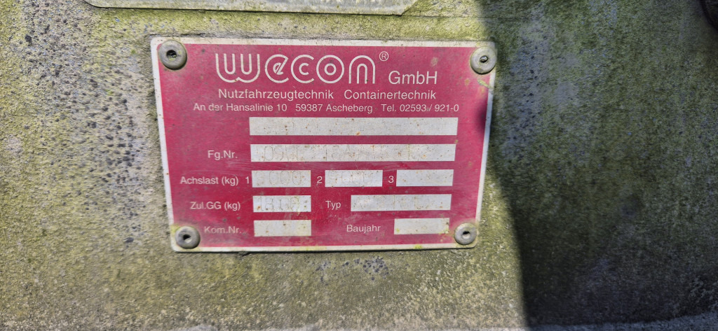 Wecon AW 218 LZ verzinkter Rahem - Прицеп-контейнеровоз/ Сменный кузов: фото 4 Wecon AW 218 LZ verzinkter Rahem - Прицеп-контейнеровоз/ Сменный кузов: фото 4