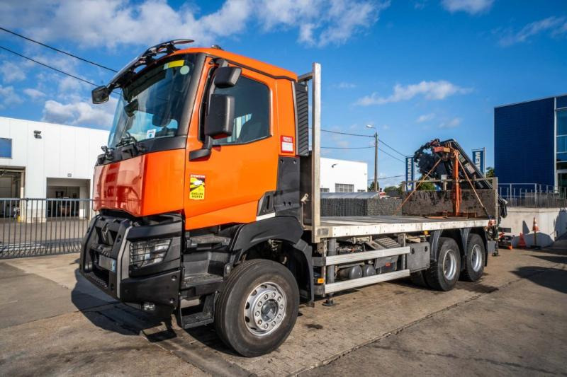 Renault K 380+HIAB 16T/m ( 4 Ext.) - Грузовик бортовой/ Платформа, Автоманипулятор: фото 1 Renault K 380+HIAB 16T/m ( 4 Ext.) - Грузовик бортовой/ Платформа, Автоманипулятор: фото 1