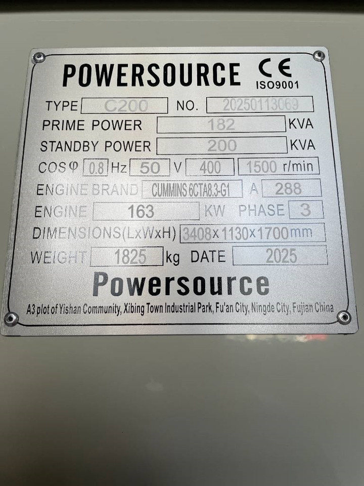 Новый Электрогенератор Cummins 6CTA8.3-G1 - 200 kVA Generator - DPX-19839: фото 6 Новый Электрогенератор Cummins 6CTA8.3-G1 - 200 kVA Generator - DPX-19839: фото 6