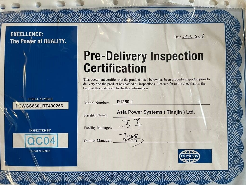 Электрогенератор FG Wilson P1250-1 - 1250 kVA Surplus Genset - DPX-25089: фото 20 Электрогенератор FG Wilson P1250-1 - 1250 kVA Surplus Genset - DPX-25089: фото 20