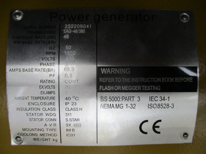 Новый Электрогенератор EAAGLE EAG-48/380KA , New Diesel generator , 48 KVA ,3 Phase: фото 14
