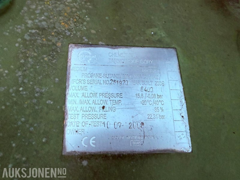 2008 LPG Propantank 6400 L - Строительное оборудование: фото 5 2008 LPG Propantank 6400 L - Строительное оборудование: фото 5