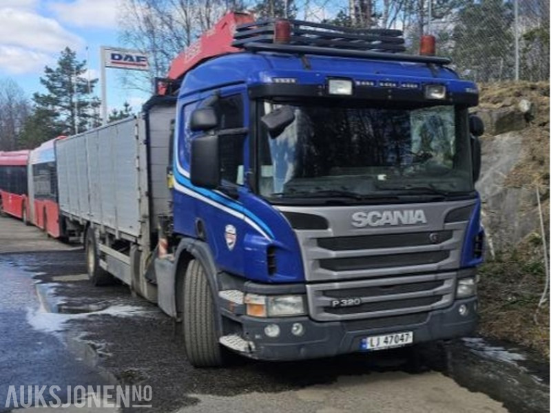 2012 Scania P-serie P320 kranbil med bakløft - Автоманипулятор: фото 1 2012 Scania P-serie P320 kranbil med bakløft - Автоманипулятор: фото 1