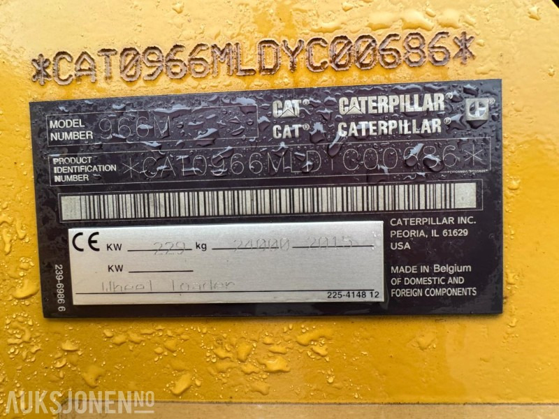Колёсный погрузчик 2015 CAT 966M FOREST MACHINE HJULLASTER, VEKT, SENTRALSMØRING, FULL SERVICEHISTORIKK, SKUFFE: фото 41 Колёсный погрузчик 2015 CAT 966M FOREST MACHINE HJULLASTER, VEKT, SENTRALSMØRING, FULL SERVICEHISTORIKK, SKUFFE: фото 41