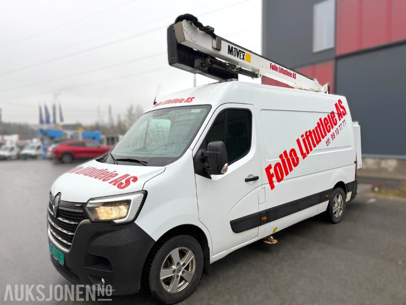 Подъёмник 2022 Movex TLF 15 Renault Master Klasse B, 15 meter arb.høyde, 230kg i kurv, 2x støttebein, isolert kurv, Ledrotor og blitzere: фото 1