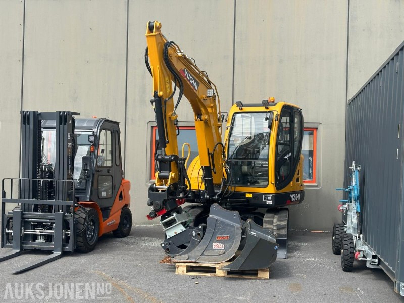 Мини-экскаватор 2023 Yuchai YC60-9 6 tonns graver - tiltrotator, graveskuff, pusseskuff og klype. 20 TIMER!: фото 1