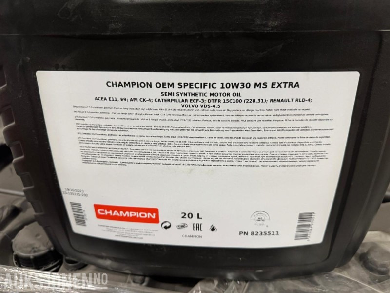 200 liter Olje - Champion OEM Specific 10W30 MS Extra - Навесное оборудование для Строительной техники: фото 4 200 liter Olje - Champion OEM Specific 10W30 MS Extra - Навесное оборудование для Строительной техники: фото 4