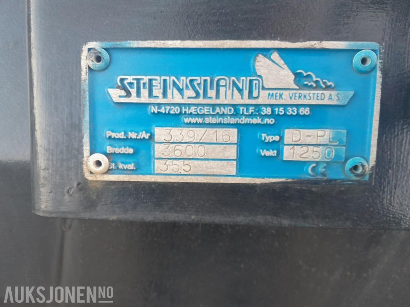 2016 Steinsland D-PL 3600 PLOG - Сельскохозяйственная техника: фото 4 2016 Steinsland D-PL 3600 PLOG - Сельскохозяйственная техника: фото 4